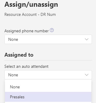 assign Resource Account to AA